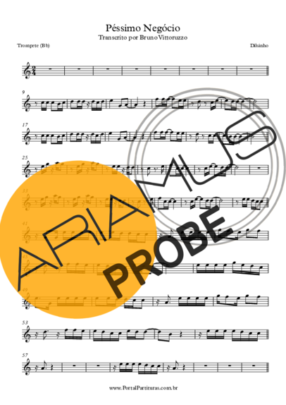 Dilsinho Péssimo Negócio score for Trompete