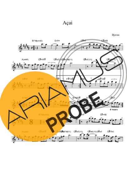 Djavan Açai score for Alt-Saxophon