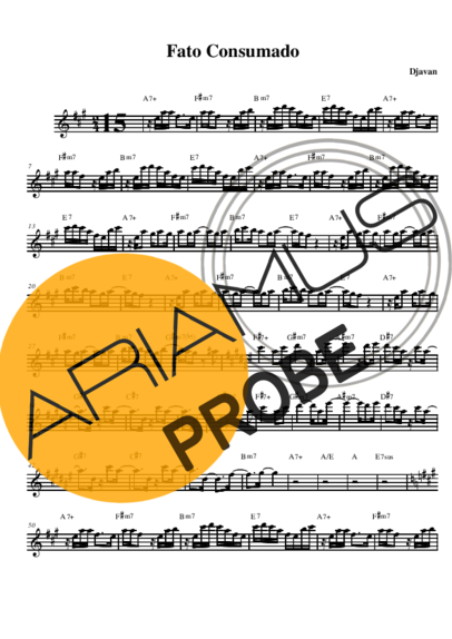 Djavan Fato Consumado score for Alt-Saxophon