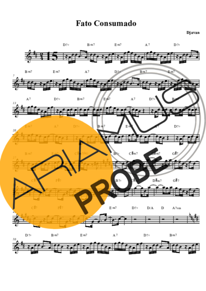 Djavan Fato Consumado score for Tenor-Saxophon Sopran (Bb)