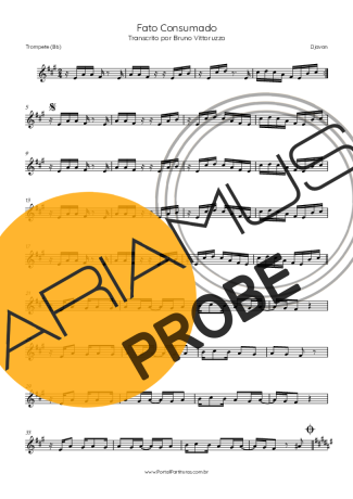 Djavan Fato Consumado score for Trompete