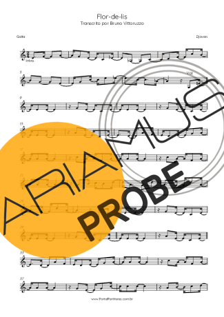 Djavan Flor De Lis score for Mundharmonica