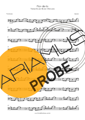 Djavan Flor De Lis score for Posaune