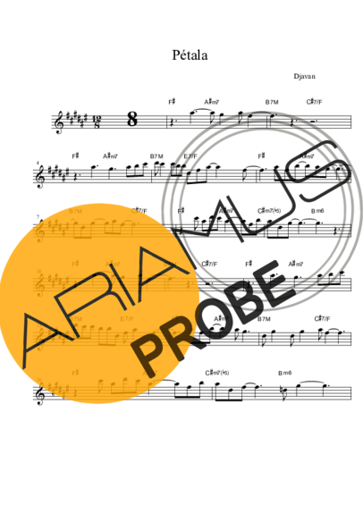 Djavan Pétala score for Alt-Saxophon