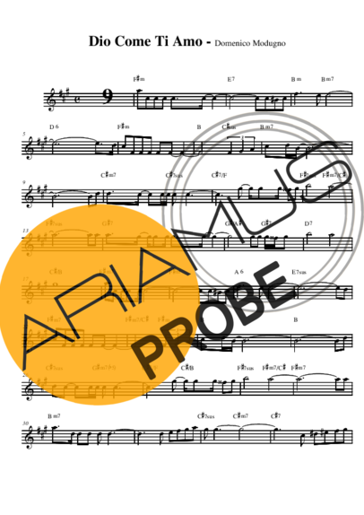 Domenico Modugno Dio Come Ti Amo score for Alt-Saxophon