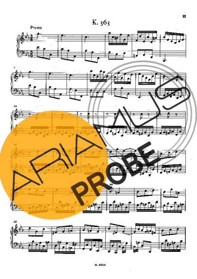 Domenico Scarlatti Keyboard Sonata In C Minor K.363 score for Klavier