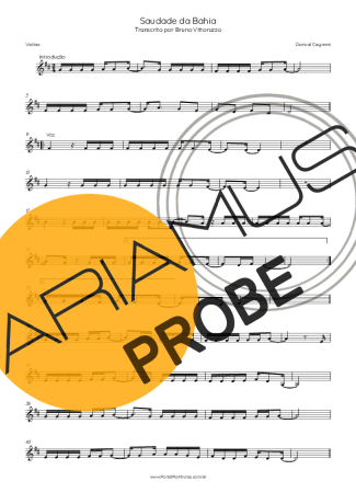 Dorival Caymmi Saudade Da Bahia score for Geigen