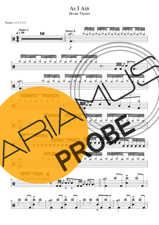 Dream Theater As I Am Partituren für Schlagzeug