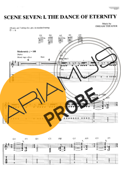 Dream Theater The Dance Of Eternity score for Gitarre