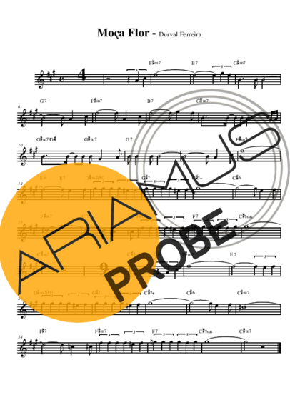 Durval Ferreira Moça Flor score for Alt-Saxophon