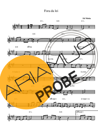 Ed Motta Ed Motta - Fora da Lei score for Alt-Saxophon