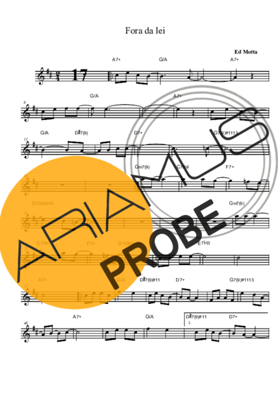 Ed Motta Fora da Lei score for Tenor-Saxophon Sopran (Bb)