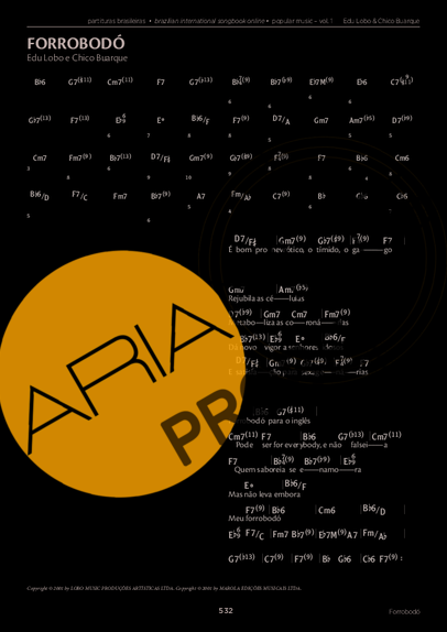 Edu Lobo e Chico Buarque Forrobodó score for Klavier