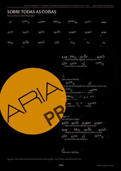 Edu Lobo e Chico Buarque Sobre Todas as Coisas score for Klavier