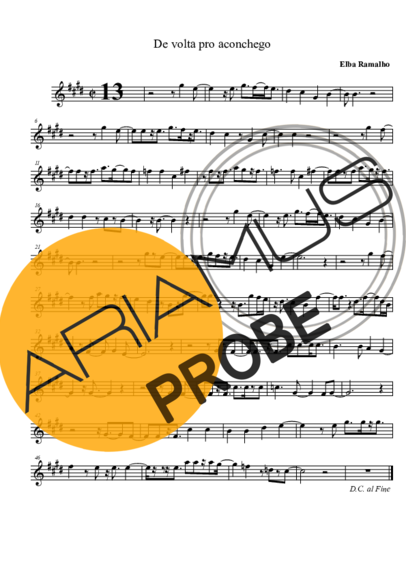 Elba Ramalho De Volta Pro Aconchego score for Alt-Saxophon