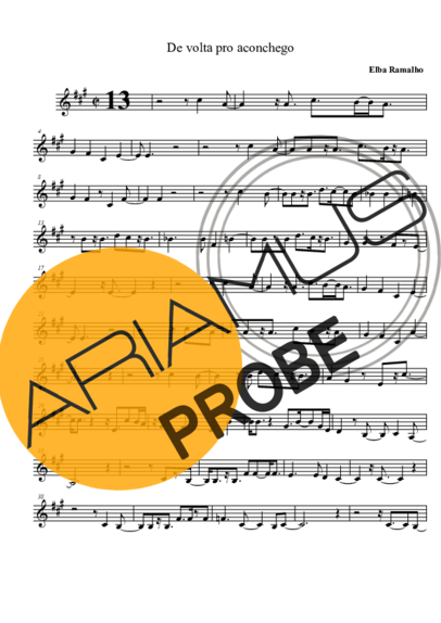 Elba Ramalho De Volta Pro Aconchego score for Tenor-Saxophon Sopran (Bb)