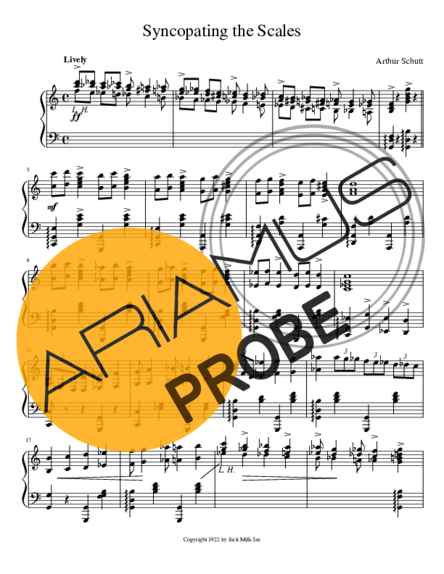 Elmer Olson Syncopated The Scales score for Klavier