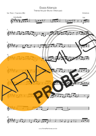 Entretons Essa Aliança score for Tenor-Saxophon Sopran (Bb)