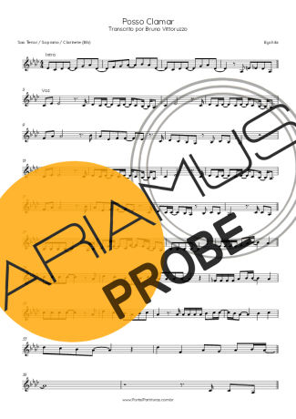 Eyshila Posso Clamar score for Tenor-Saxophon Sopran (Bb)