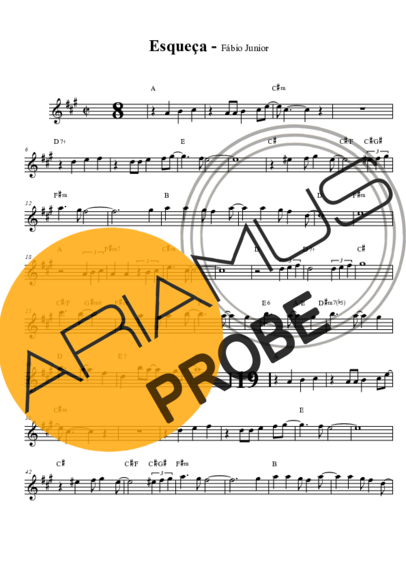 Fábio Jr. Esqueça score for Alt-Saxophon