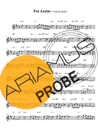 Fafa de Belém Foi Assim score for Alt-Saxophon