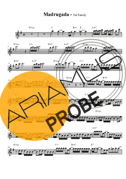 Fat Family Madrugada score for Tenor-Saxophon Sopran (Bb)