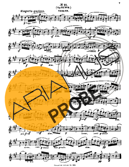 Felix Mendelssohn Song Without Words Op 62 No 6 score for Geigen