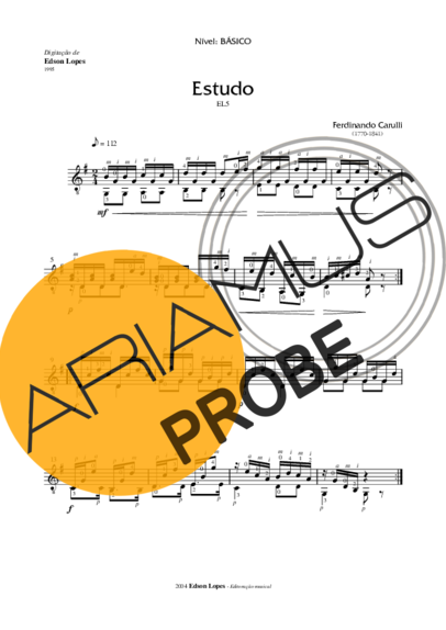 Ferdinando Carulli Estudo score for Akustische Gitarre