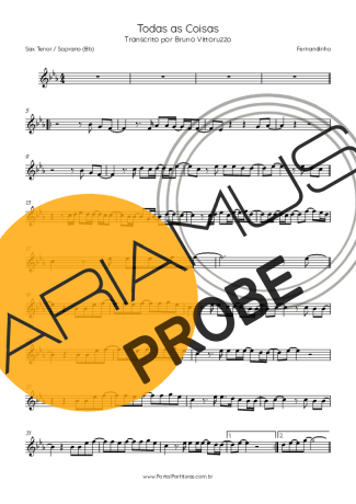 Fernandinho Todas As Coisas score for Tenor-Saxophon Sopran (Bb)