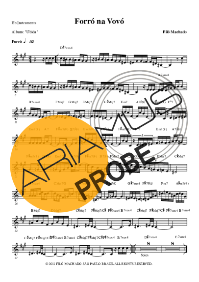 Filó Machado Forró Na Vovó score for Alt-Saxophon