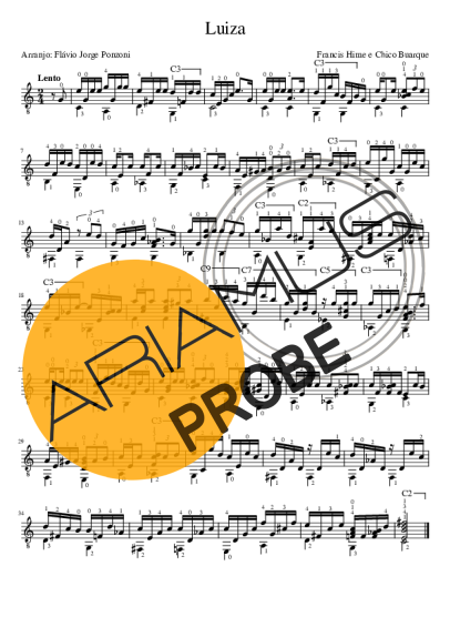 Francis Hime e Chico Buarque Luiza score for Akustische Gitarre