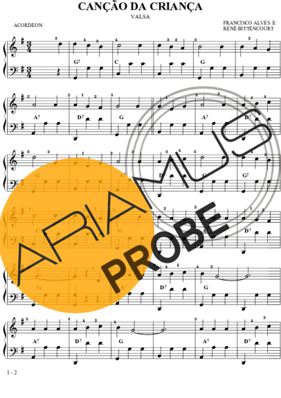 Francisco Alves e René Bittencourt Canção da Criança score for Akkordeon