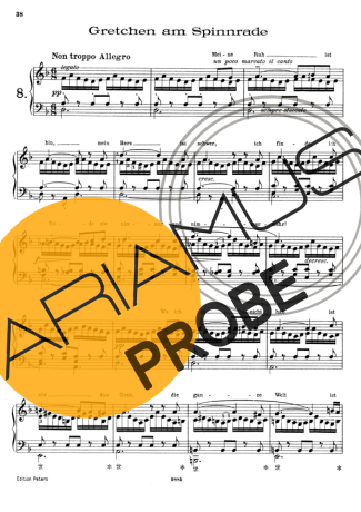 Franz Liszt 12 Lieder Von Franz Schubert Nº08 S.558 score for Klavier