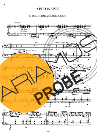 Franz Liszt 2 Polonaises S.223 score for Klavier