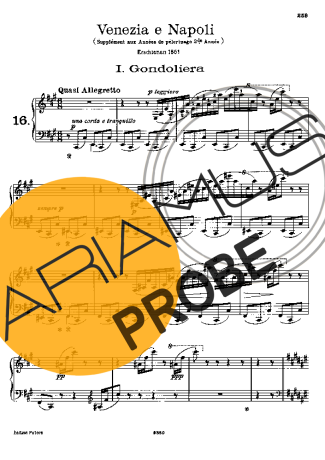 Franz Liszt Années De Pèlerinage II Supplément, S.162 score for Klavier