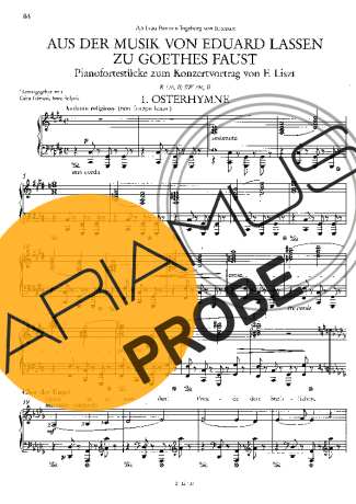 Franz Liszt Aus Der Musik Von Eduard Lassen S.496 2 score for Klavier