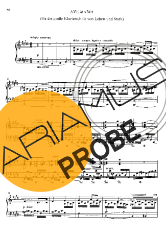 Franz Liszt Ave Maria (Die Glocken Von Rom) S.182 score for Klavier