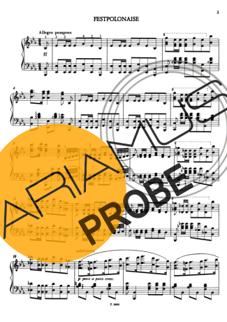 Franz Liszt Festpolonaise S.230a score for Klavier