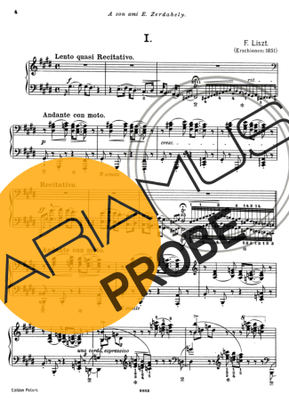Franz Liszt Hungarian Rhapsody No.1 S.244 1 score for Klavier
