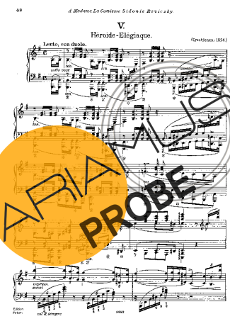 Franz Liszt Hungarian Rhapsody No.5 S.244 5 score for Klavier
