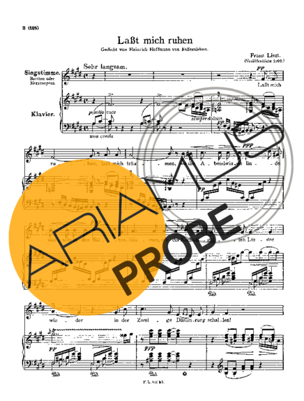 Franz Liszt Lasst Mich Ruhen S.317 score for Klavier