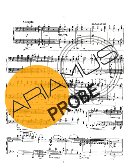 Franz Liszt Sarabande Und Chaconne Aus Dem Singspiel Almira S.181 score for Klavier