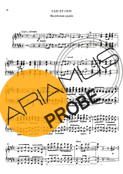 Franz Liszt Urbi Et Orbi S.184 score for Klavier