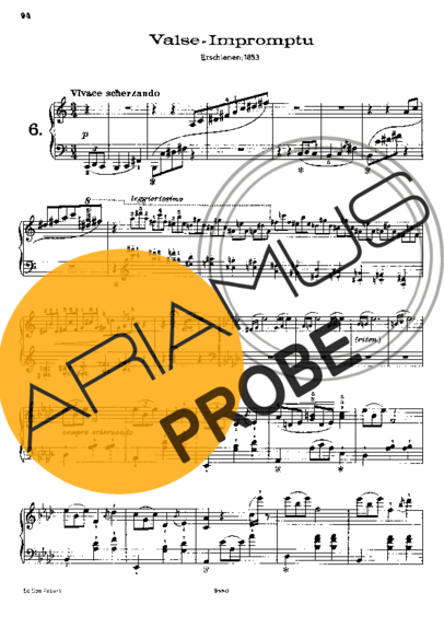Franz Liszt Valse-Impromptu S.213 score for Klavier