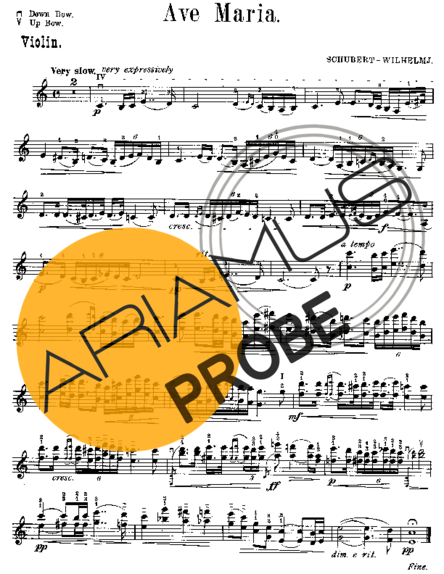 Franz Schubert Ave Maria score for Geigen