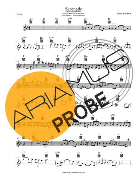 Franz Schubert Serenade score for Akustische Gitarre