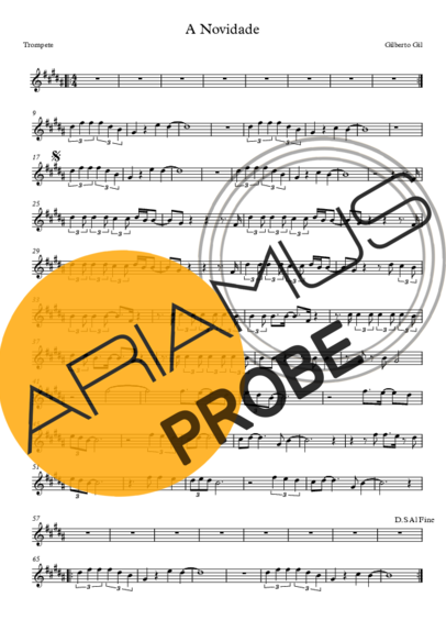 Gilberto Gil A Novidade score for Trompete