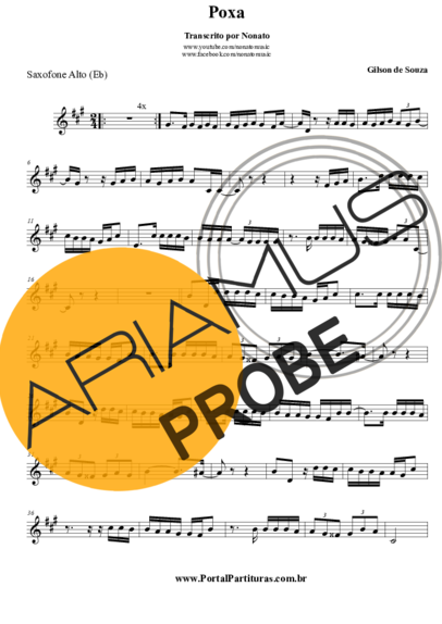 Gilson de Souza Poxa score for Alt-Saxophon