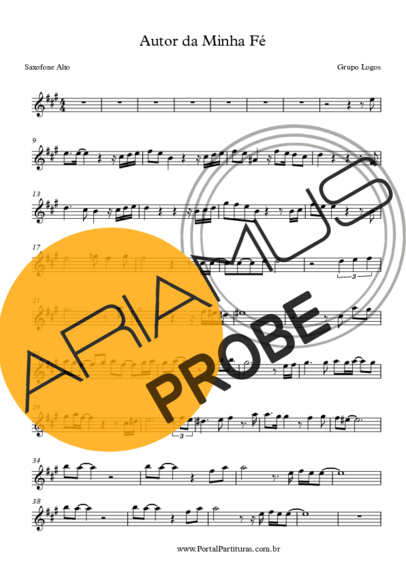 Grupo Logos Autor da Minha Fé score for Alt-Saxophon