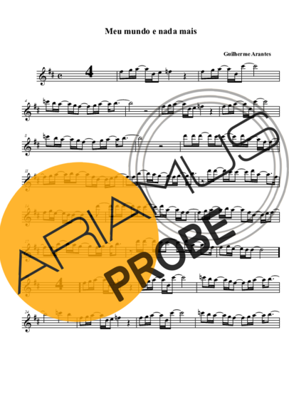 Guilherme Arantes Meu Mundo e Nada Mais score for Alt-Saxophon